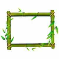 Vector gratuito diseño de marco de bambú