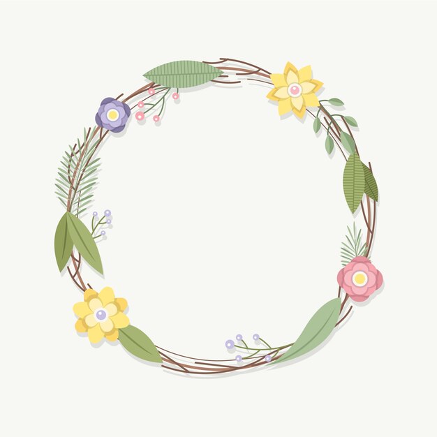 Diseño de marco boho de diseño plano
