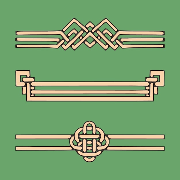 Diseño de marco celta dibujado a mano