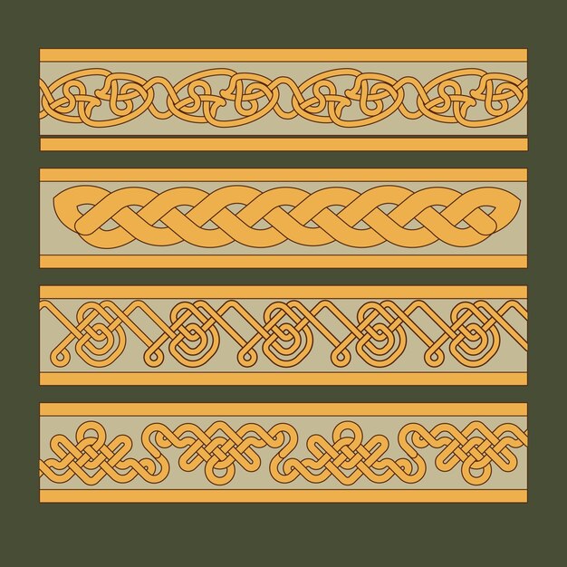 Diseño de marco celta dibujado a mano
