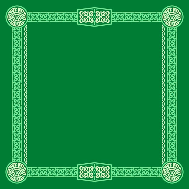 Diseño de marco celta dibujado a mano