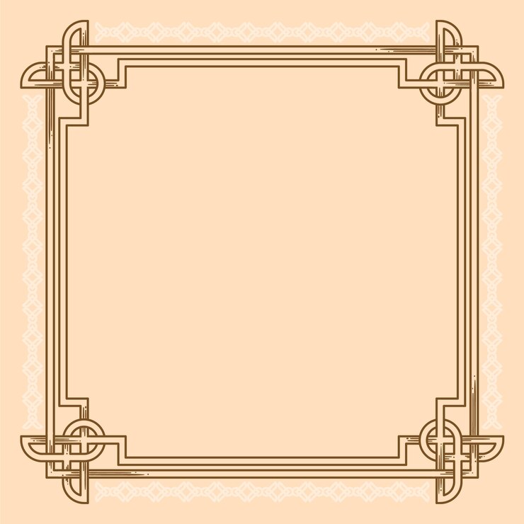 Vector gratuito diseño de marco celta dibujado a mano