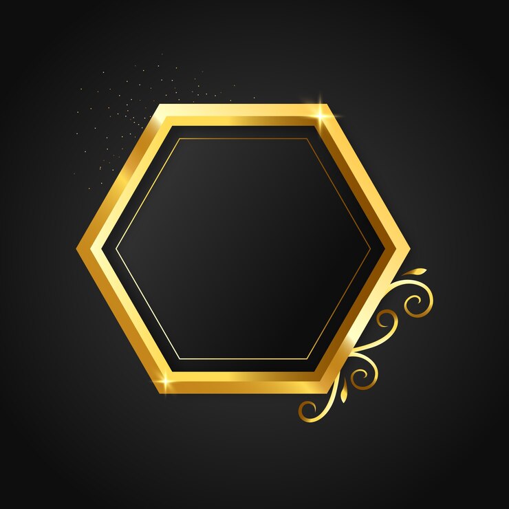 Vector gratuito diseño de marco dorado realista