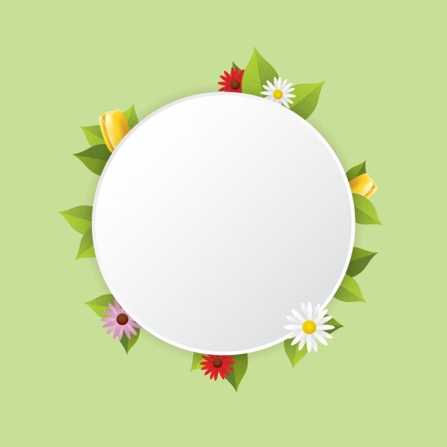 Vector gratuito diseño de marco floral
