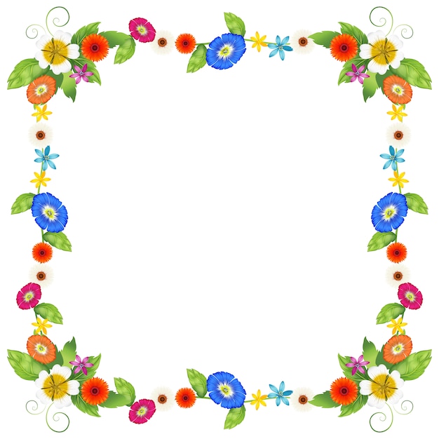 Diseño de marco floral