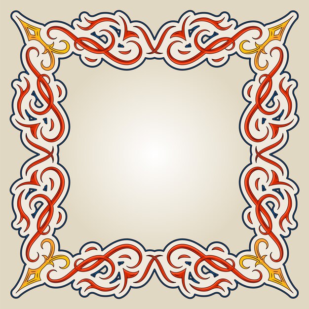 Diseño de marco gótico dibujado a mano