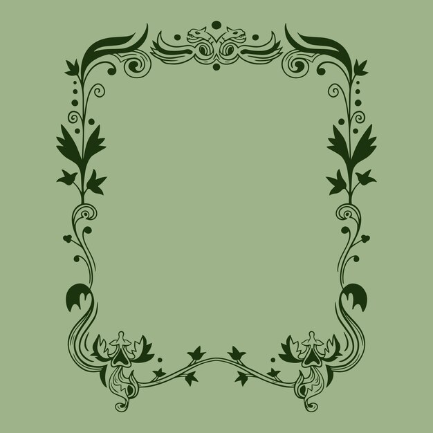 Diseño de marco gótico dibujado a mano