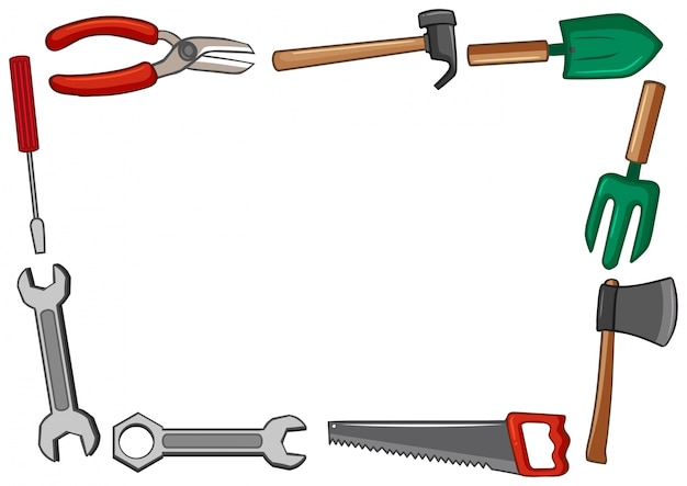 Diseño de marco con muchas herramientas