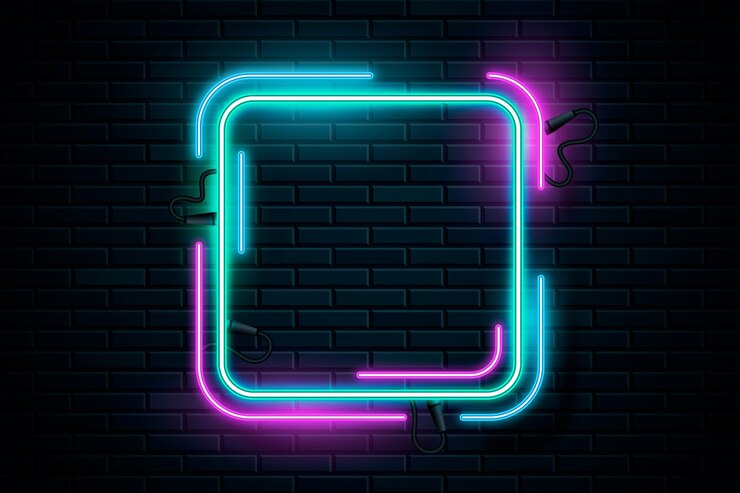 Vector gratuito diseño de marco de neón