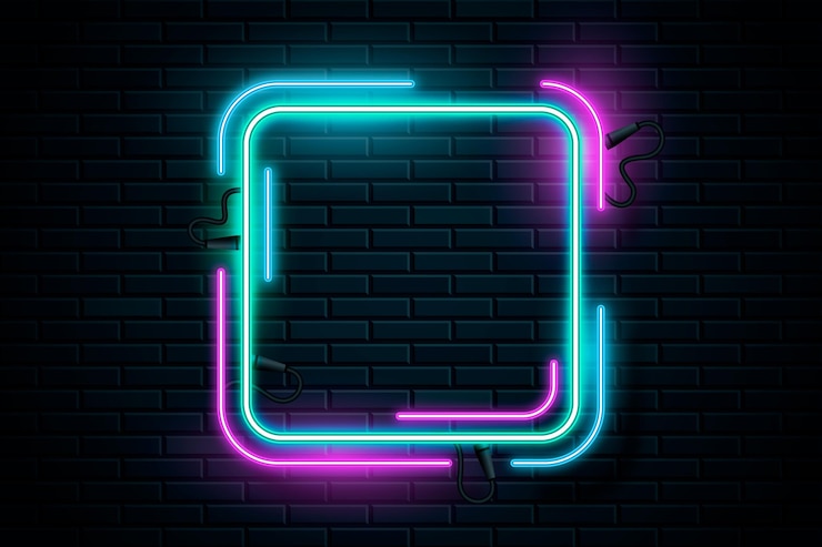 Vector gratuito diseño de marco de neón