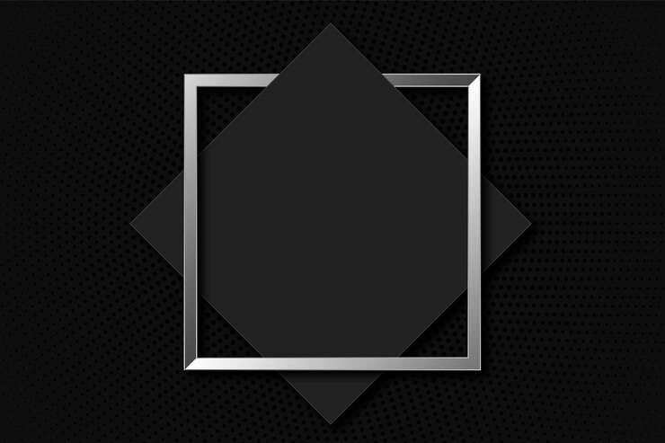 Vector gratuito diseño de marco plateado realista