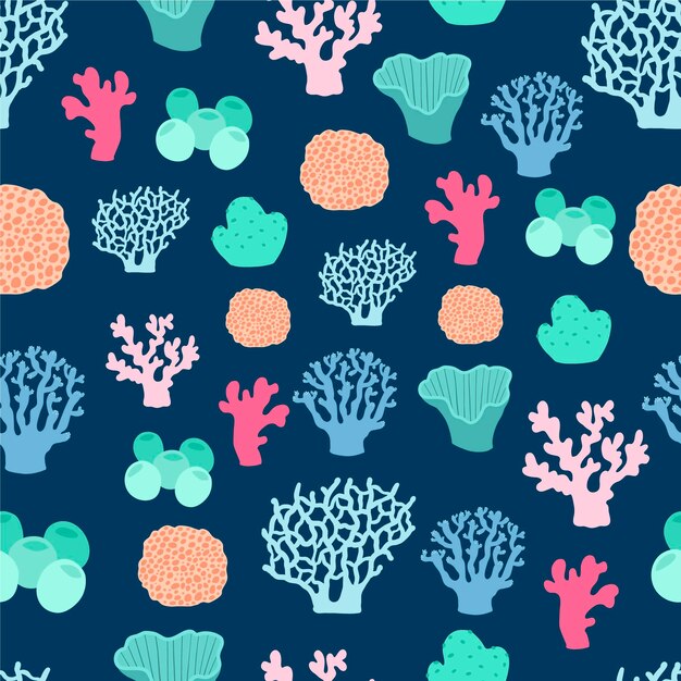 Diseño marino con estampado de coral