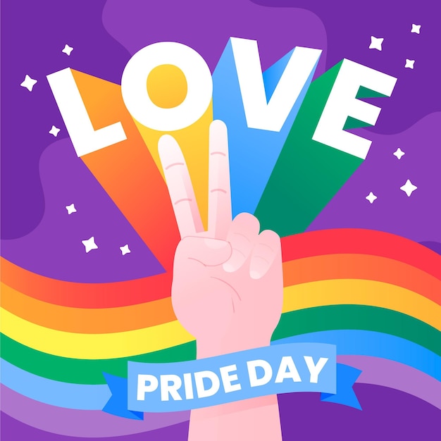 Diseño del mensaje del evento del día del orgullo