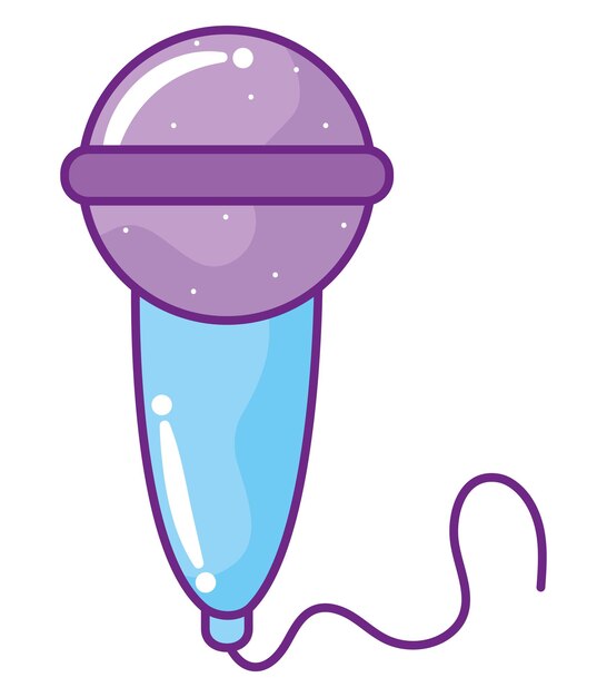 diseño de micrófono brillante