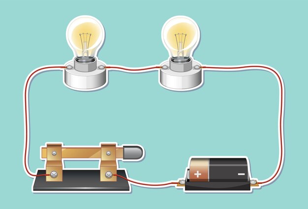 Diseño en miniatura con circuito eléctrico simple.