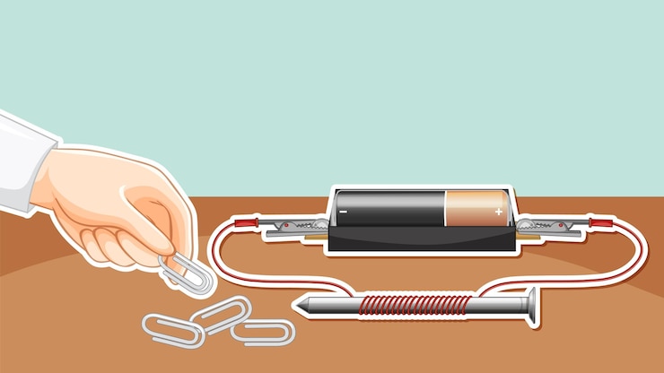 Vector gratuito diseño en miniatura con circuito eléctrico simple.