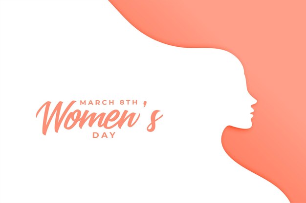 Diseño minimalista de tarjeta de celebración del día de la mujer.