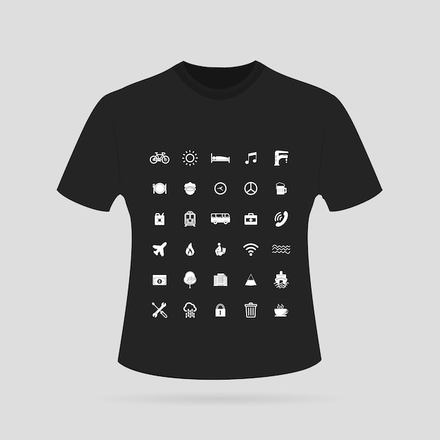 Vector gratuito diseño de mock up de camiseta negra