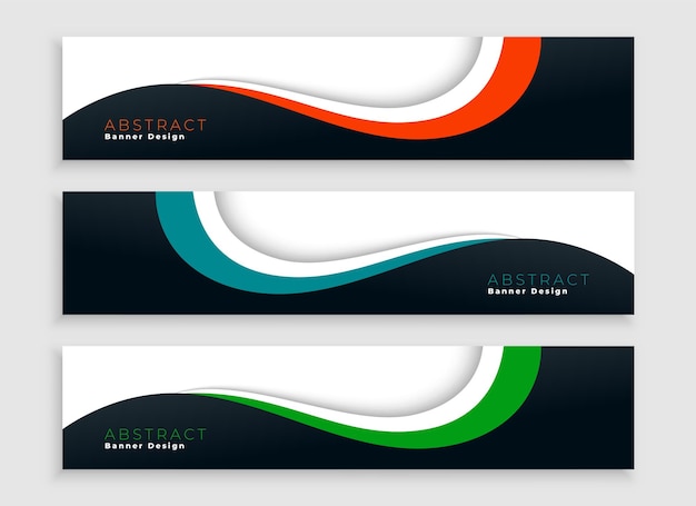 diseño moderno y abstracto de banners empresariales para información corporativa