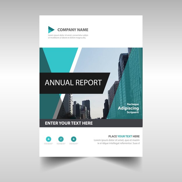 Diseño moderno abstracto de reporte anual