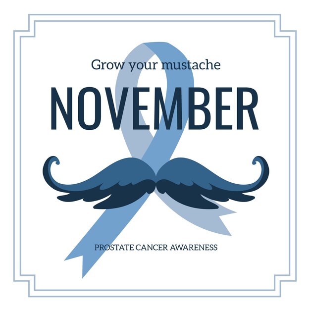 Diseño moderno azul de movember