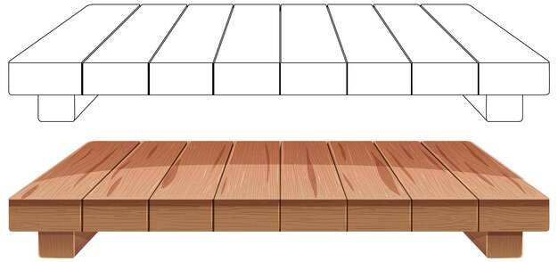 Diseño moderno de camas de plataforma de madera