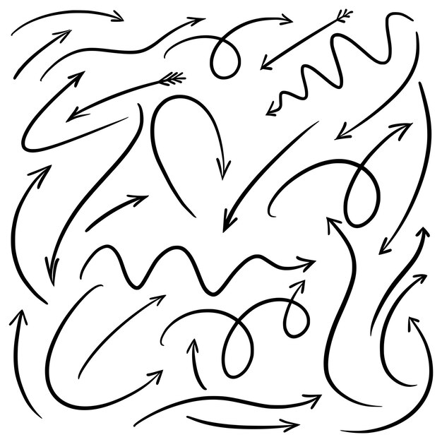 Diseño moderno de conjuntos de flechas diferentes