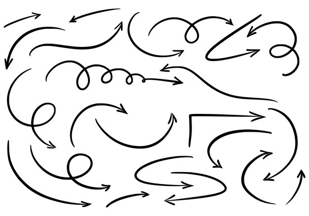 Diseño moderno de conjuntos de flechas diferentes