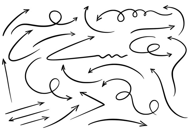 Diseño moderno de conjuntos de flechas diferentes