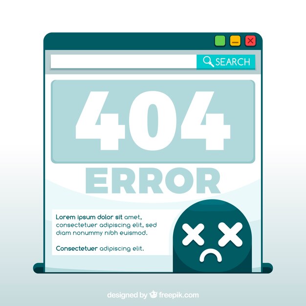 Diseño moderno de error 404
