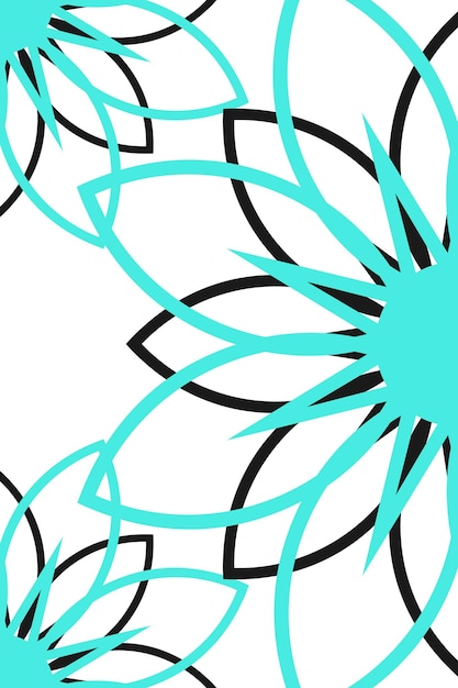 Diseño moderno de flores de fondo vectorial libre