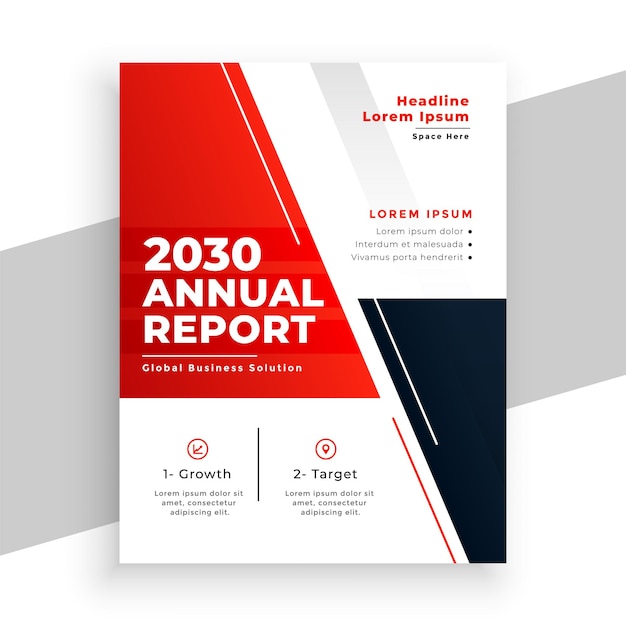 diseño moderno del folleto del informe anual para la presentación de datos