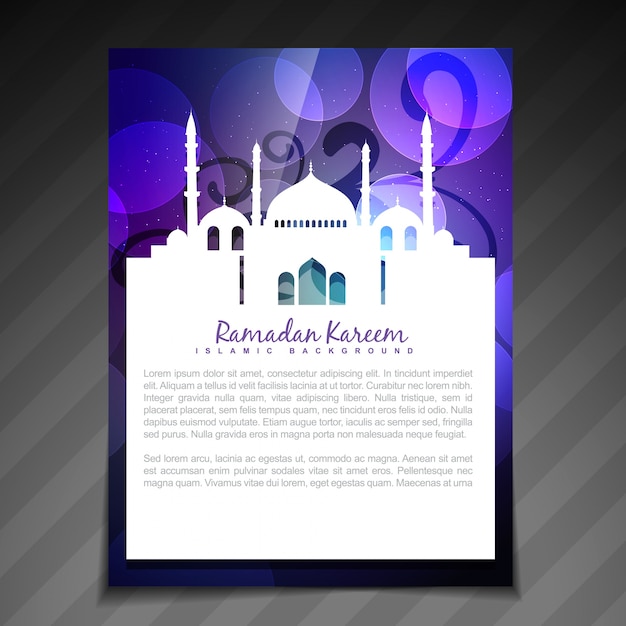 Vector gratuito diseño moderno de folleto para ramadán kareem