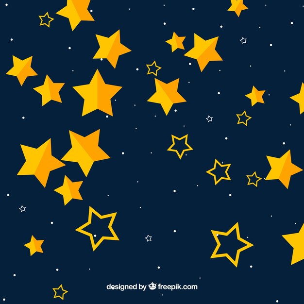 Diseño moderno de fondo de estrellas amarillas