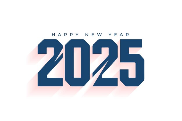 Diseño moderno de fondo de la invitación de año nuevo 2025