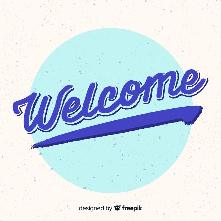 Vector gratuito diseño moderno de lettering de welcome
