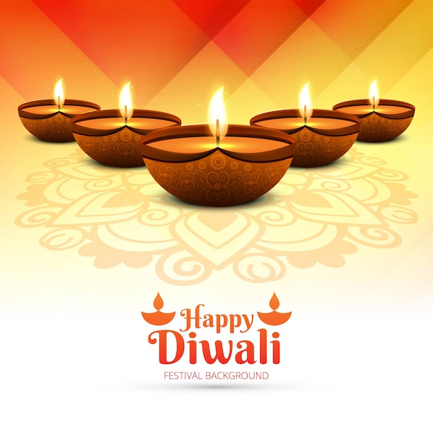 Diseño moderno naranja de diwali