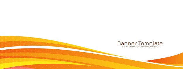 Diseño moderno de pancartas de estilo onda de color amarillo y naranja