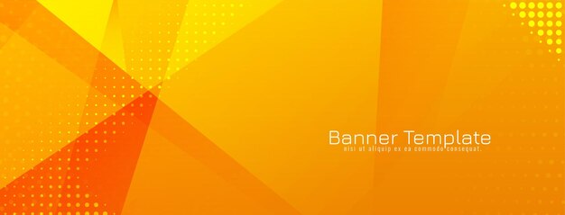 Diseño moderno de pancartas geométricas de color amarillo brillante