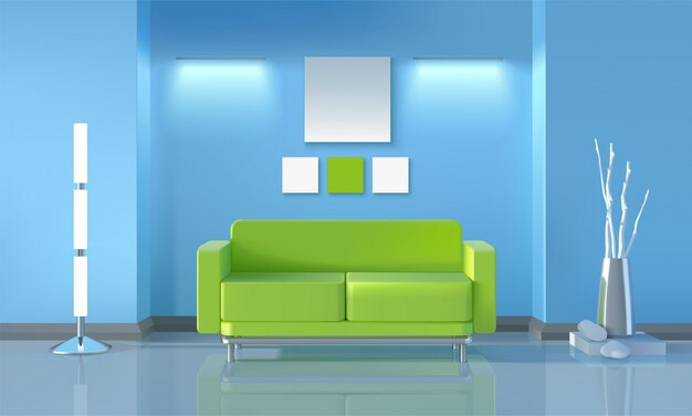 Diseño moderno de la sala de estar