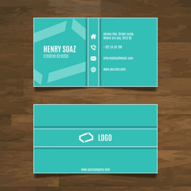 Diseño moderno de tarjeta de visita simple