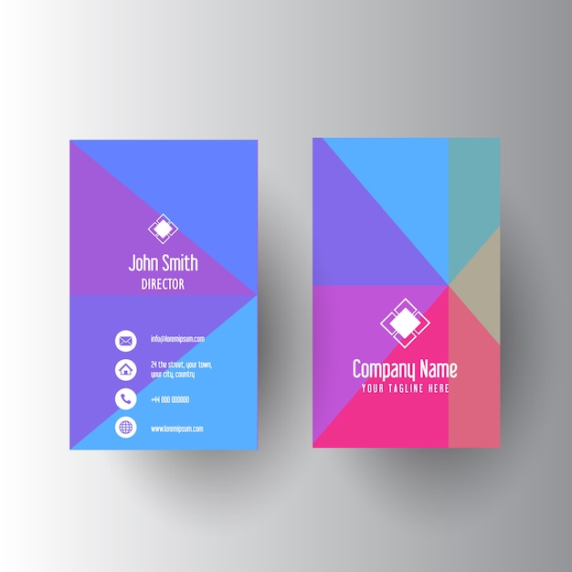 Diseño moderno de tarjeta de visita