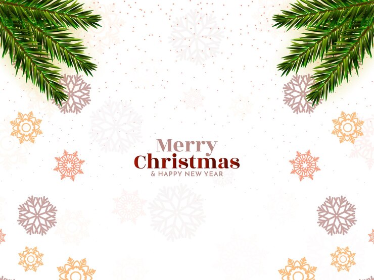 Vector gratuito diseño moderno de tarjetas decorativas de copos de nieve para el festival de feliz navidad