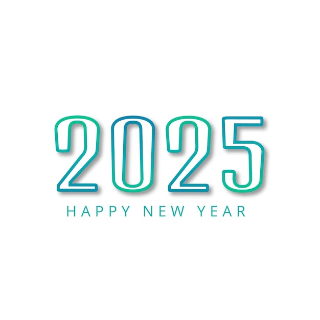 Diseño moderno de tarjetas de felicitación para el año nuevo de 2025