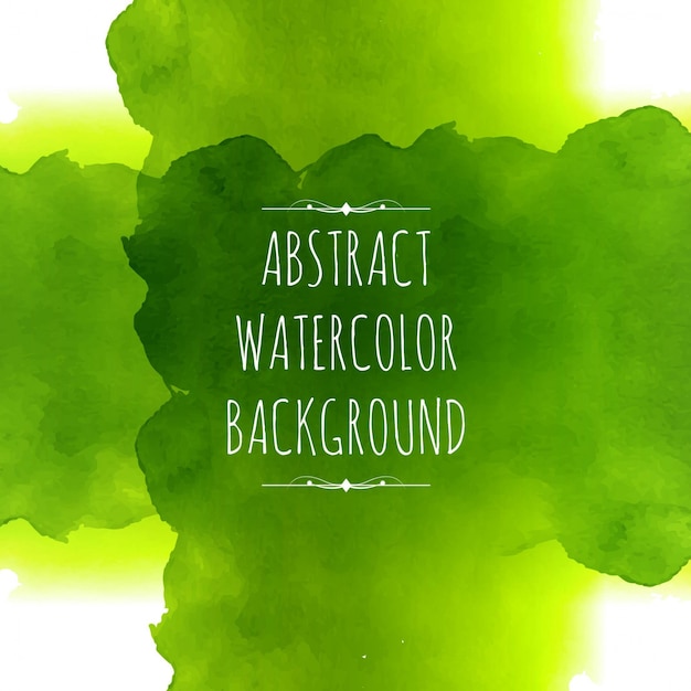 Diseño moderno verde de fondo de acuarela