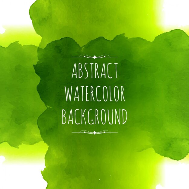 Diseño moderno verde de fondo de acuarela