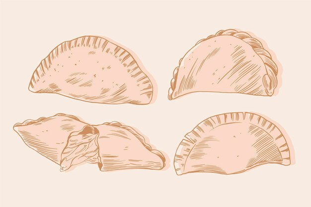 Diseño monocromático de la colección empanada