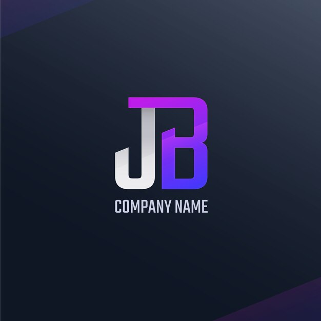 Diseño del monograma del logotipo de Jb
