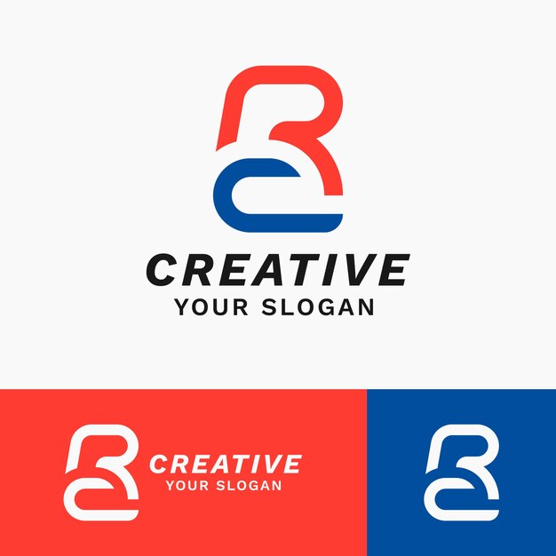 Diseño del monograma del logotipo Rc