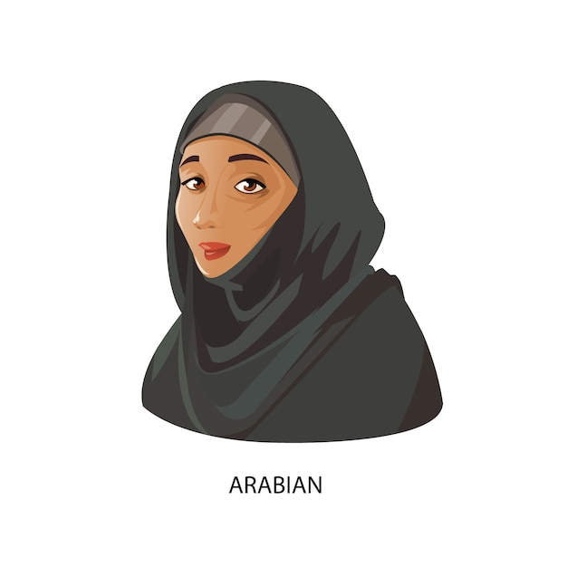 Diseño de mujer árabe